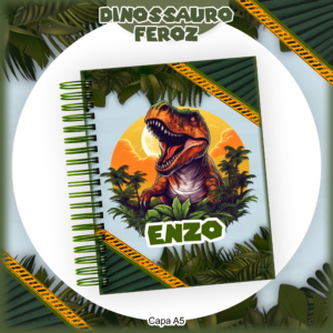 Agenda Escolar Personalizada - Dinossauro Feroz 2025/2026