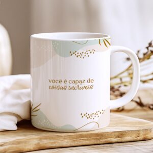 Caneca Frase Leveza