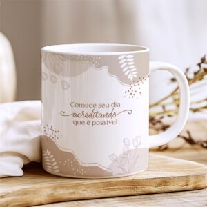 Caneca Frase Leveza